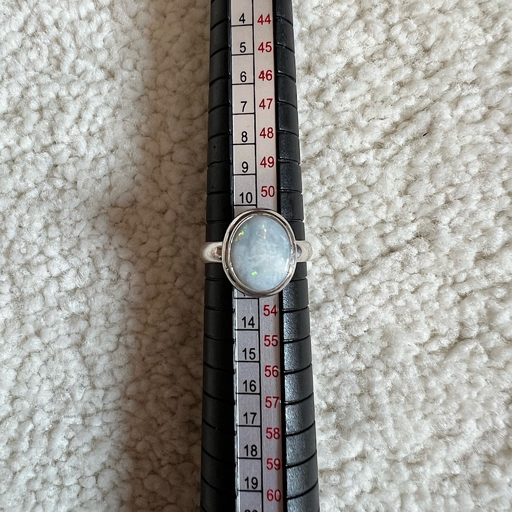 925 Sterling Silver opal ring